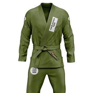 ชุดยิวยิตสูสีเขียวคุณภาพสูงแบบสั่งทำสำหรับผู้ใหญ่ ราคาขายส่ง ออกแบบเองได้ ชุดศิลปะการต่อสู้ - Product Image 4