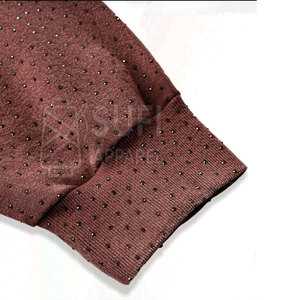 Sudadera con Capucha Casual de Invierno para Hombre, 100% Algodón, Decorada con Pedrería, Estilo Urbano, Ecológica y Transpirable - Product Image 3