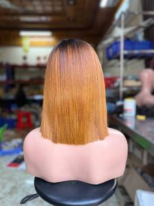 วิกผมบ๊อบแบบเวอร์จิ้น 10 นิ้ว ผมแท้เรมี่ พร้อมเชือกผูกผม 4 หวี  หลากหลายลอน (ลอนบอดี้/ลอนหยิก/ลอนธรรมชาติ/ลอนลึก/ลอนฝรั่งเศส) ย้อมสีแล้ว - Product Image 3