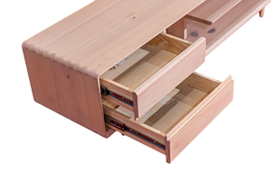 Meuble TV moderne en chêne naturel Meuble console multimédia en bois massif Maison Hôtel Appartement Élégant Salon Rangement meubles - Product Image 3