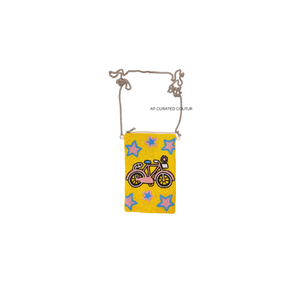 Handmade Beaded Clutch & Crossbody <b>Phone</b> Bag Designer Evening Handbag Zipper Closure Pure Cotton Material Multi-Purpose Fashion - Product Image 2