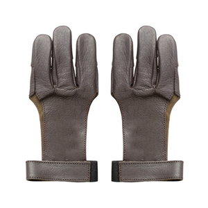 Nouveau prix pas cher haute qualité 3 doigts tir à l'arc gants en cuir pour arc flèche utilisation extérieure antidérapant et respirant Protection des doigts - Product Image 5