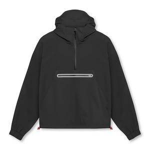 Primavera y otoño 2025 Nueva media cremallera LOGO manga cuello Vertical pulóver sudadera presión de goma cremallera chaqueta deportiva - Product Image 3