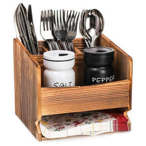 Caddy en bois moderne Portable Nouvel arrivage Caddy en bois Fournisseur Caddy en bois d'acacia classique Fabricant d'ustensiles de cuisine Organisateur - Product Image 2