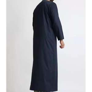 Thobes islamiques ethniques pour hommes - Coton léger à manches longues Jubba arabe personnalisable Col haut Longueur cheville - Product Image 3