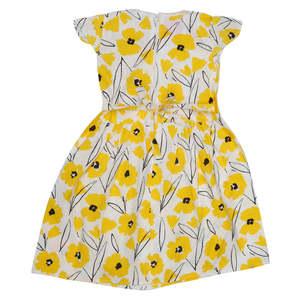 Robe brodée pour filles - Jaune - Product Image 2
