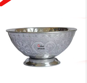 top quality silver finished metal stainless steel <b>dessert</b> and chocolate serving <b>bowl</b> <b>for</b> hotel restaurant and bar - Product Image 2