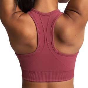 Sujetador deportivo sin costuras de alto soporte de punto transpirable a prueba de golpes Sujetador deportivo de alto impacto Chaleco para correr Sujetadores deportivos para mujer Fitness - Product Image 2