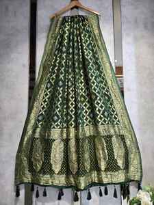 Premium pure georgette <b>dupatta</b> hand embroidery work ethnic wedding party wear women <b>scarf</b> wholesale oem supplier india - Product Image 3