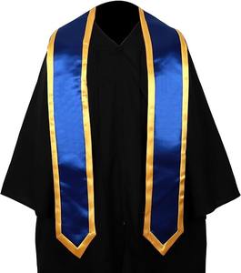 Estola de Graduación Clásica Newrara Deluxe Unisex para Adultos, Lisa, con Ribete, 72 Pulgadas de Largo - Product Image 1