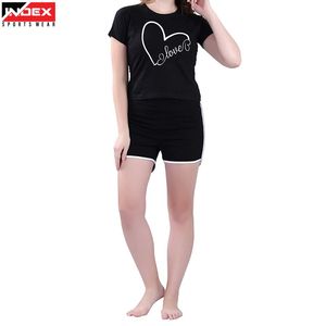 Ensemble short et t-shirt en coton pour femme, production en gros de haute qualité, fournisseur OEM ODM - Product Image 1