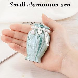 Handmade <b>Large</b> Adult Mosaic Aluminium Glass Cremation <b>Urn</b> Unique Funerals Supply With Individual Tiles Applied Burial - Product Image 1