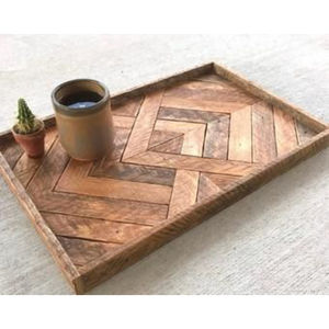 Plateau de service à thé et café en bois naturel de forme carrée pour la meilleure vente au prix le moins cher - Product Image 4