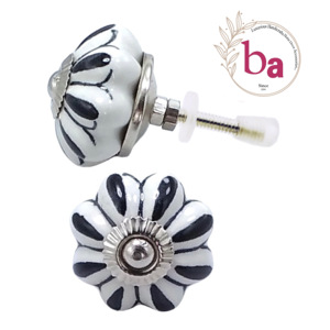 Boutons en céramique de melon de qualité industrielle poignées de tiroir de qualité d'exportation pour cuisine salon salle à manger armoire/commode - Product Image 1