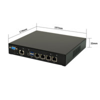 Firewall & VPN J1900 dengan 4Port Mini PC Firewall Pfsense Mikrotik J1900 Mendukung 4G Quad Core DC12V Mini PC Firewall Hardware