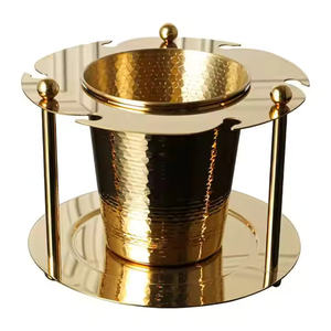 Glacier Bowl Contenant de refroidissement contemporain en acier lisse - Product Image 1