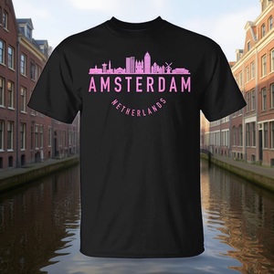 Camiseta promocional con el horizonte de Ámsterdam, Países Bajos - Product Image 3
