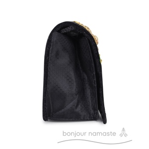 Borsa da donna con imbracatura di design pavone ricamata 100% borsa da sella con ricamo di perline eco-compatibile e sostenibile - Product Image 2