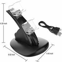 Dual USB LED Ladest änder halterung für PS4 Controller Benutzer definiertes Basis ladegerät für PlayStation 4