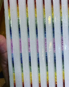 Princess Cut Lab Created Rainbow Sapphire Line Lot-Multi Color Loose <b>Stones</b>-Color Sapphire Gemstone - Product Image 2