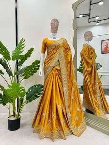 Diseñador de lujo Pure Banarasi Copper Zari Weaving Soft Silk Saree Tradicional Wedding Party Wear Indian Winter Summer - Product Image 4