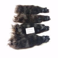 Extensions de cheveux vierges Remy bruts à prix de gros, mèches ondulées naturelles indiennes non traitées, cheveux de temple, 10-32 pouces, double trame cousue à la machine