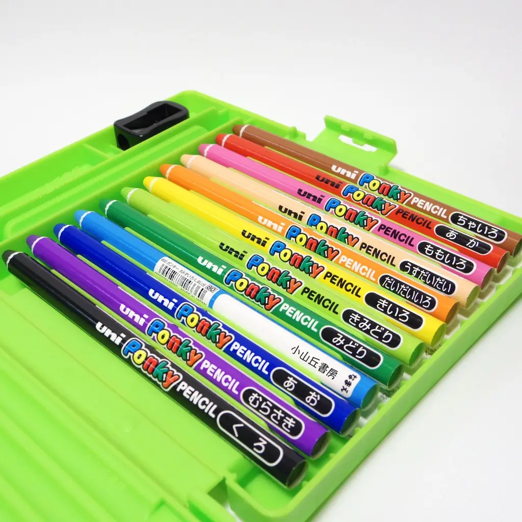 Pensil Warna Ponky 12 Kelompok Warna dengan Rautan Pensil