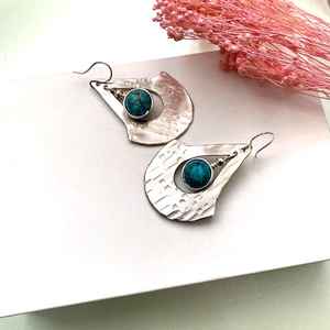 Pendientes Colgantes Bohemios de Plata de Ley 925 con Labradorita Natural de 7 mm, Joyería Vintage con Piedras Preciosas, Regalos de Piedra Natal - Product Image 3