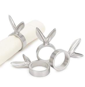 Anillo de Servilleta de Metal Dorado Hecho a Mano de Moda, Diseño Abstracto Plegado, Accesorio de Mesa de Lujo para Comedor, Bodas, Hotel, Restaurante - Product Image 4