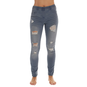 Pantalones Vaqueros Casuales Tejidos para Mujer, Más Vendidos, Cintura Media Elástica, Ajuste Ceñido, Transpirables, Ecológicos, Calidad Premium, Lavados a la Moda - Product Image 3