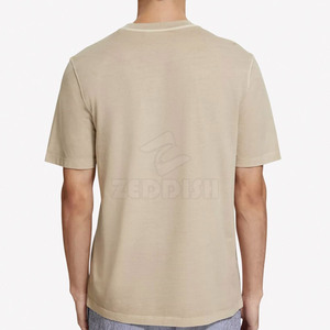 Camiseta de algodón 100% para hombre Patrón sólido antiarrugas único Tejido de punto de alta calidad Mejor precio Venta en línea - Product Image 4