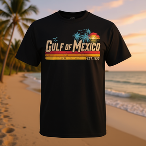 T-shirt rétro vintage pour homme Forever Est 1550, style vintage promotionnel, thème Plage du Golfe du Mexique - Product Image 3