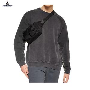 Sweat-shirt ras du cou à manches longues deux tons de haute qualité avec logo brodé imprimé personnalisé sweats de sport pour hommes - Product Image 4