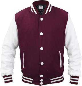 Nouveauté Vestes universitaires avec empiècements en cuir sur les manches Vêtements décontractés pour le travail Vestes pour garçons d'université Vestes universitaires personnalisées - Product Image 2