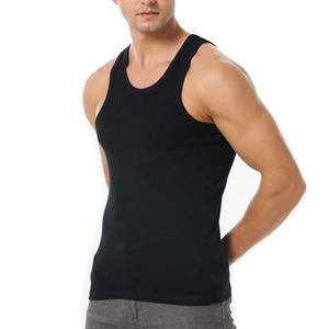 Débardeur d'été sans manches à rayures pour hommes, chemises de musculation en coton respirant pour hommes - Product Image 6