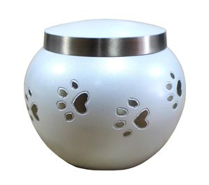 Urne funéraire de crémation en métal en laiton massif nacré Son pot de fer très différent Urnes funéraires en métal attrayantes Meilleure vente - Product Image 6