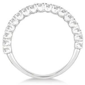 Anillo Apilable de Oro Blanco de 14k con Diamantes Engastados en Media Eternidad, 0.75ct - Product Image 2