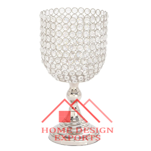 Soportes de portavelas de pie de piso alto con votivo de vidrio para decoraciones de pie de piso de boda - Product Image 6