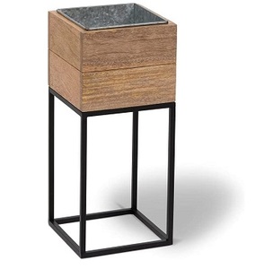 Pot de fleur support en métal noir pour usage intérieur décor à la maison plante de sol jardinière ronde pour jardin - Product Image 2