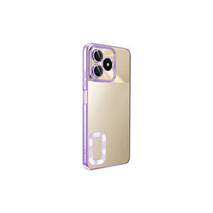 Coque Netzy Silver SAFA Omega pour Realme C53 C21 C35 - Protection de l'appareil photo, découpe de logo, 5G 9i, coques arrière, styles tendance, matériau plaqué - Product Image 6