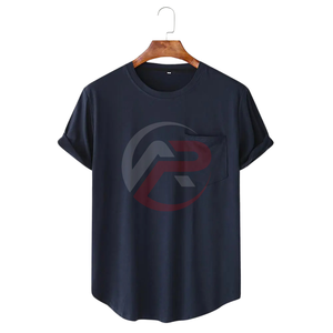 Camiseta con estampado de diseños personalizados de algodón/poliéster para hombre de alta calidad Camiseta con dobladillo curvo Camiseta de corte regular - Product Image 3