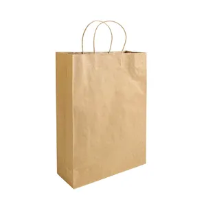 Borse per la spesa in carta riciclata ecologica con soffietto per gadget promozionali - Product Image 1