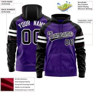 Sudaderas con capucha personalizadas con cremallera completa para eventos corporativos uniformes escolares o ropa de discoteca forro polar de algodón suave fabricante OEM - Product Image 3