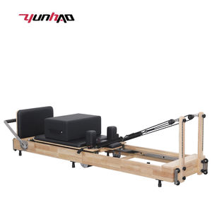 <span class=keywords><strong>Reformer</strong></span> de <span class=keywords><strong>Pilates</strong></span> Plegable y Ajustable de Madera de Roble <span class=keywords><strong>para</strong></span> Uso Doméstico y en Estudio, Equipo de <span class=keywords><strong>Pilates</strong></span> Corporal con Caja de Sentado y 5 Resortes Duraderos - Product Image 1