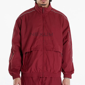 แจ็กเก็ตแขนยาวสำหรับผู้ชาย, แจ็กเก็ตลำลองแขนยาวมีฮู้ดสำหรับผู้ชายไซส์ใหญ่พิเศษ - Product Image 1