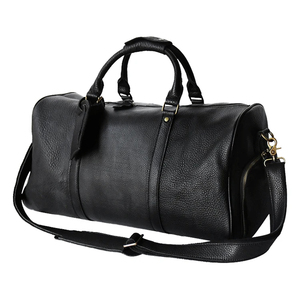 Sacs de voyage OEM personnalisés en cuir véritable pour l'extérieur | Vente en gros de sacs polochons durables à fermeture éclair de grande capacité en cuir de mouton - Product Image 2
