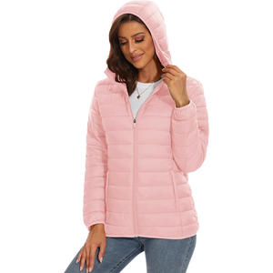 Haute qualité Ultra-léger femmes doudoune coupe-vent tissu coquille avec col à capuche respirant doux conforts hiver - Product Image 3