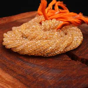 ขายดีเกรด AAA Citrine เหลี่ยมเพชรพลอย Citrine จากธรรมชาติขนาด4-5มม. สีส้มเครื่องประดับแฟชั่นทำสร้อยคออัญมณีขายส่ง - Product Image 2