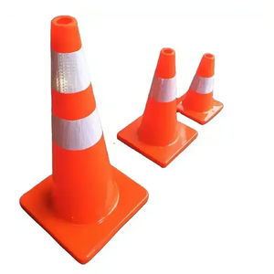 Beijing กรวยพลาสติกเพื่อความปลอดภัย30/45/70/75/90ซม. กรวยจราจรทำจากพีวีซีสีส้มกรวยพลาสติกมีความยืดหยุ่น - Product Image 1