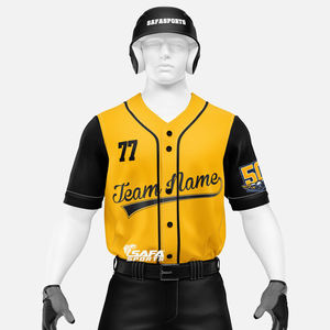 Nuevos Uniformes de Béisbol y Sóftbol para Equipos Adultos, Conjuntos de Camisetas Personalizadas con Transferencia Térmica, Ropa Deportiva 100% Poliéster Transpirable - Product Image 1